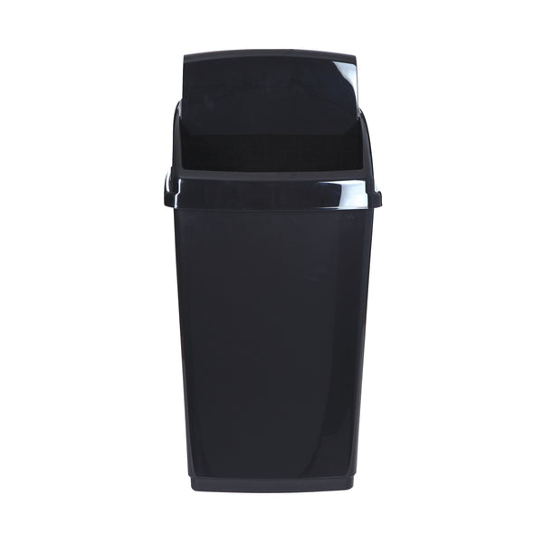A black 30-litre 2Work swing top bin.