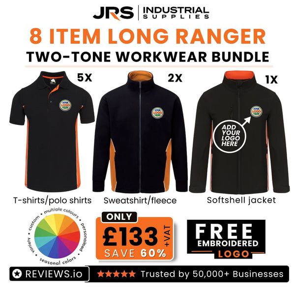 8 Item Long Ranger Two Tone Workwear Bundle with Free Logo