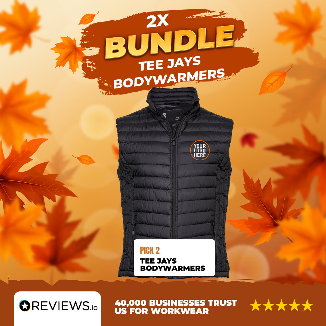 2x Embroidered Workwear Tee Jays Bodywarmers Bundle
