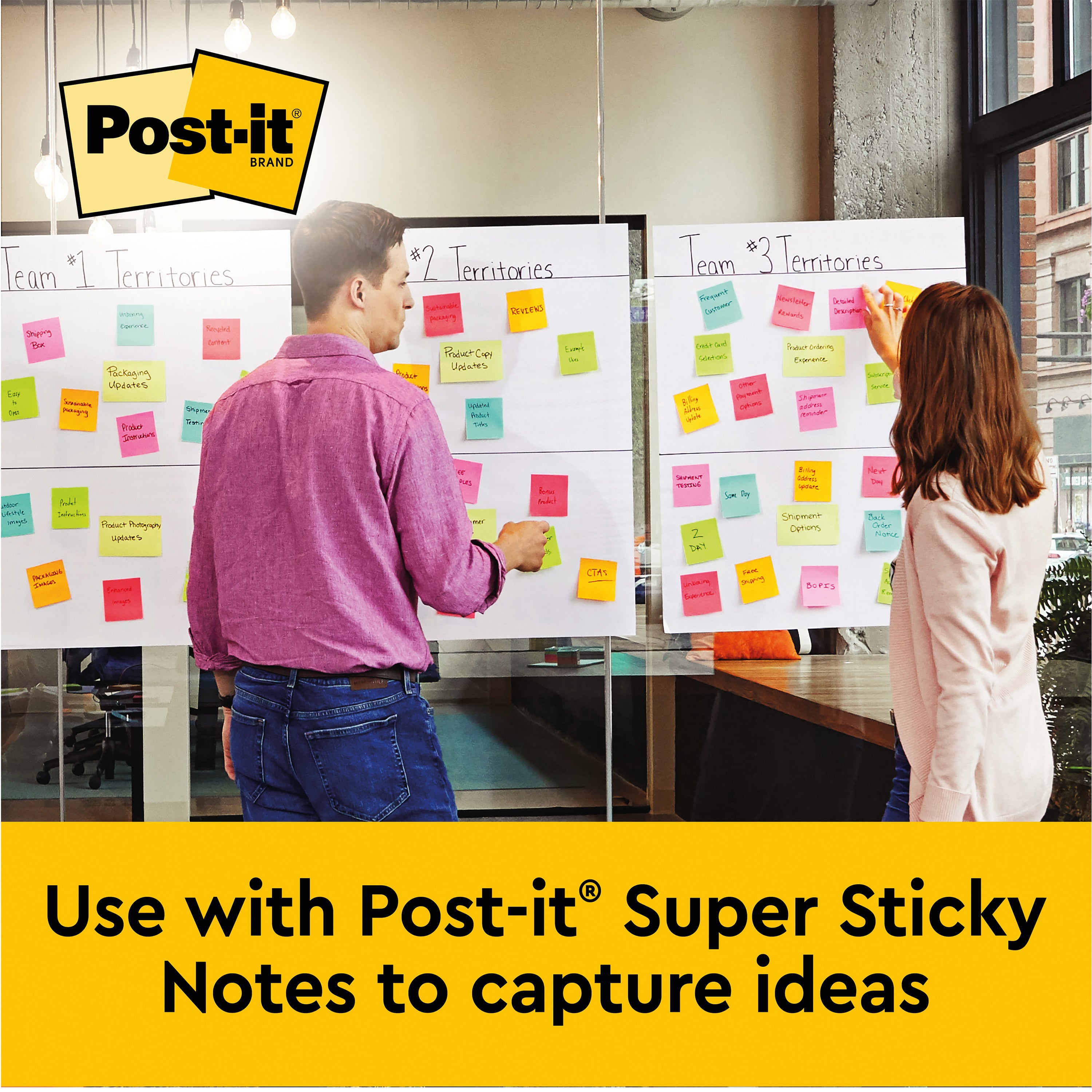 Post-it Super Sticky Meeting Chart Bundle 559P 2 Meeting Charts + 4 Note Pads  (Pack of 6)