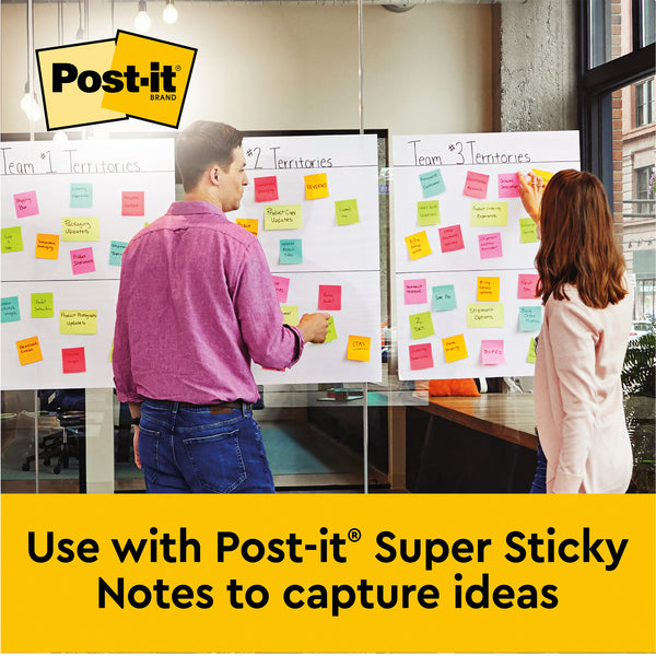 Post-it Super Sticky Meeting Chart Bundle 559P 2 Meeting Charts + 4 Note Pads  (Pack of 6)