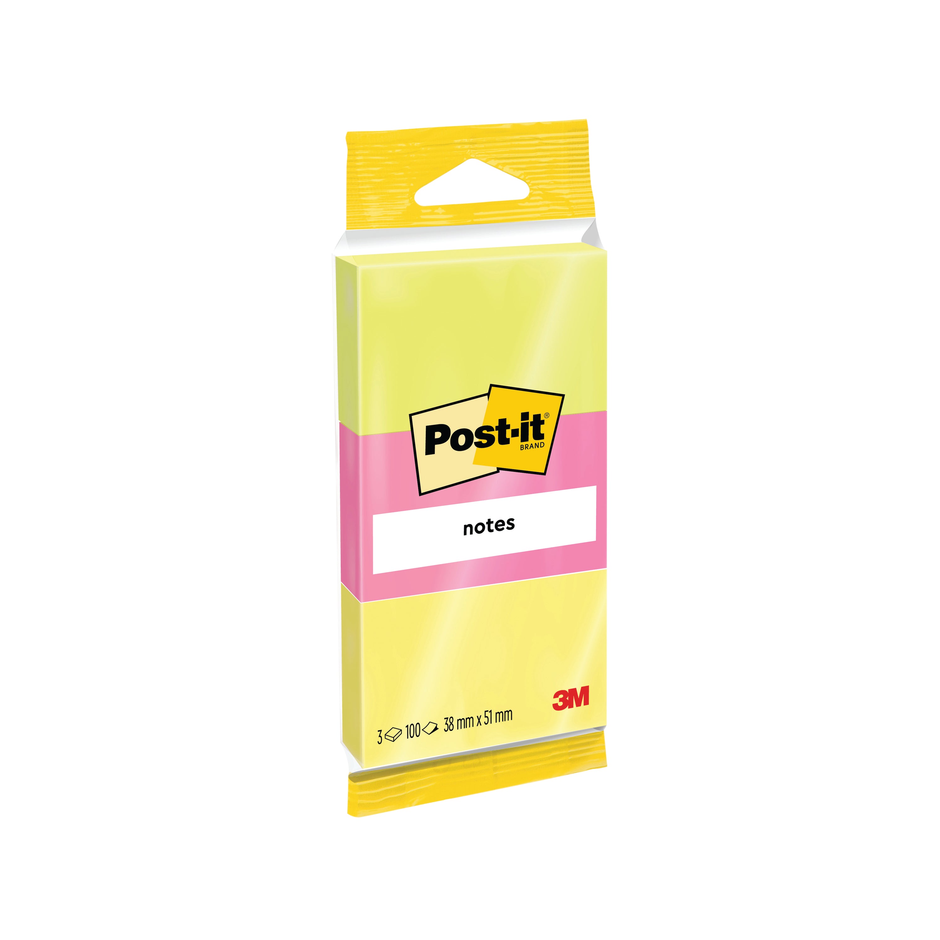 Post-it Neon Colour Notes 38x51mm 100 Sheet Pads Assorted  (Pack of 36)