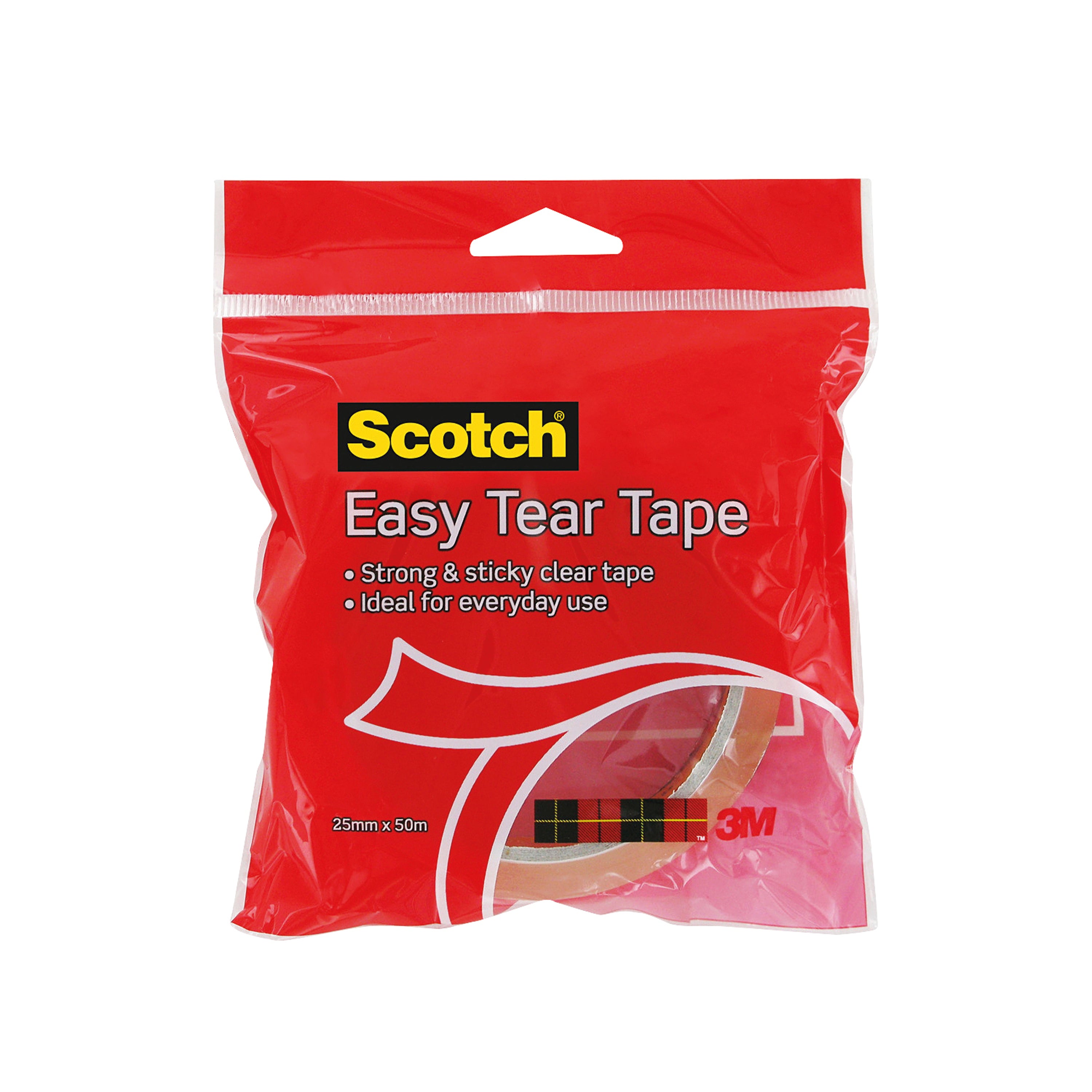 3M Scotch Easy Tear Clear Everyday Tape Single Roll GT500077224