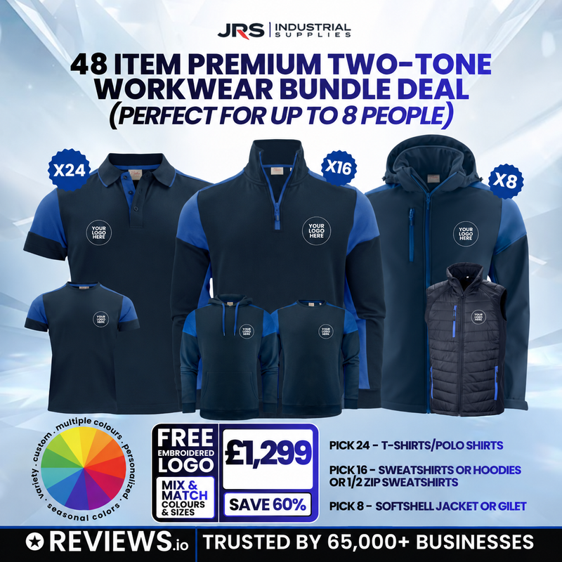 48 Item Premium Two-Tone Embroidered Workwear Bundle Deal