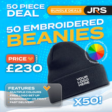 50x Embroidered Beanie Hats Bundle Deal