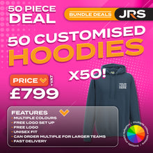 50x Personalised Embroidered Hoodies with Free Logo