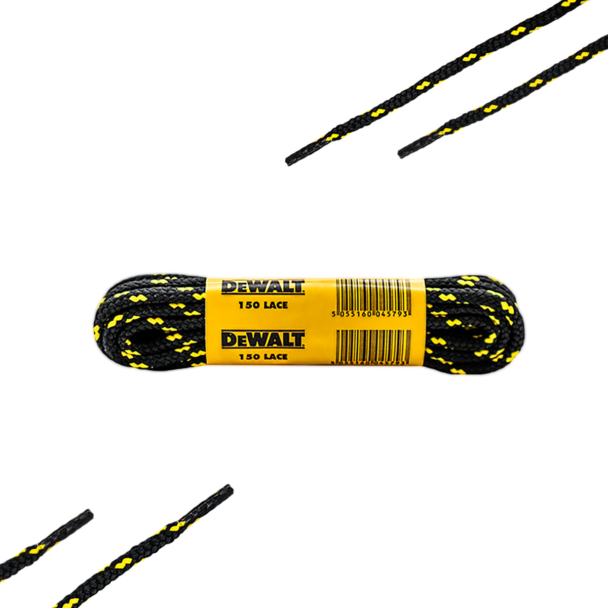 DeWalt Blister Pack Laces Black Yellow