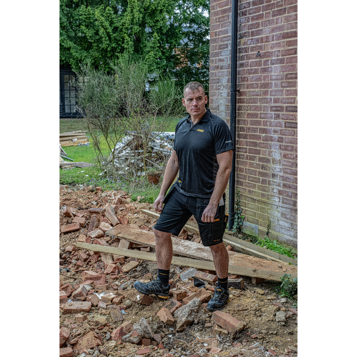 DeWalt Black/Grey PWS Polo Shirt