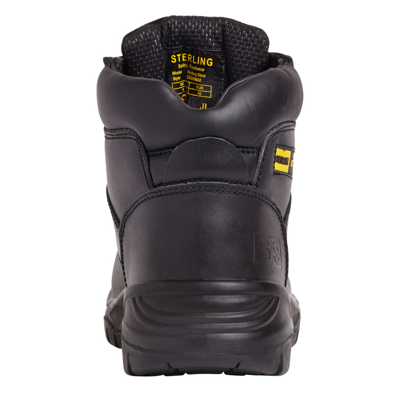 Sterling Steel Black 6 Eye Hiker Boot