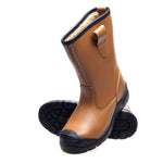 Work Site Tan Fur Lined Rigger Boot - thumbnail 4