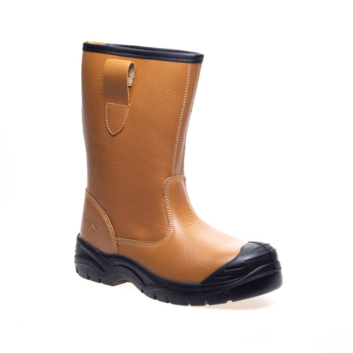 Work Site Tan Fur Lined Rigger Boot