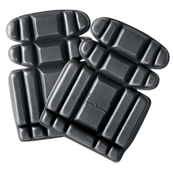 A pair of black ergonomic knee pads by Apache, model APKNEE.