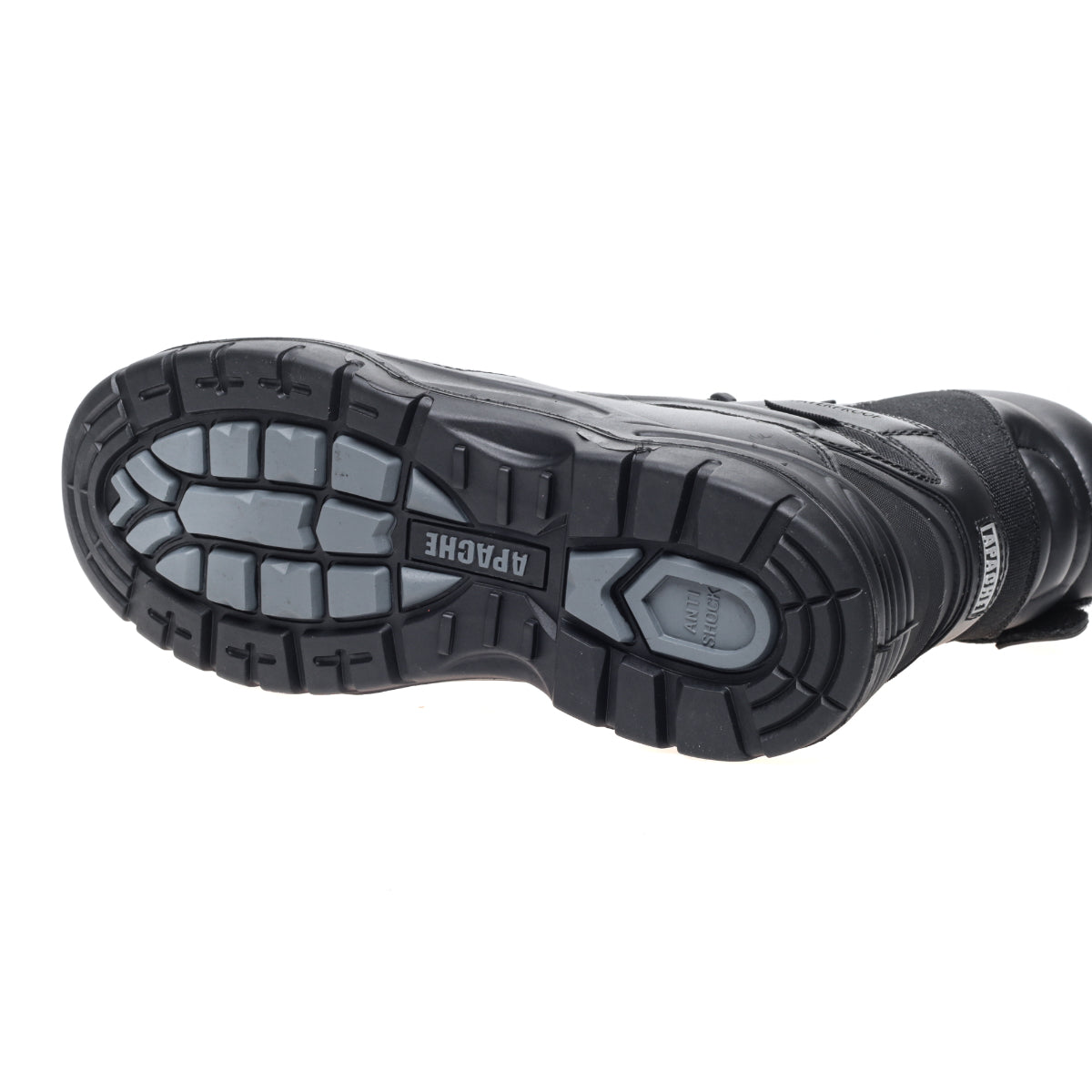 black Apache Combat high-leg boot with non-metallic toe.