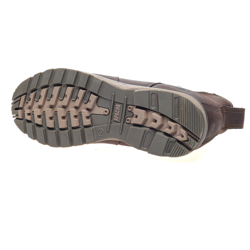 Angled view of the lightweight brown Flyweight dealer boot.