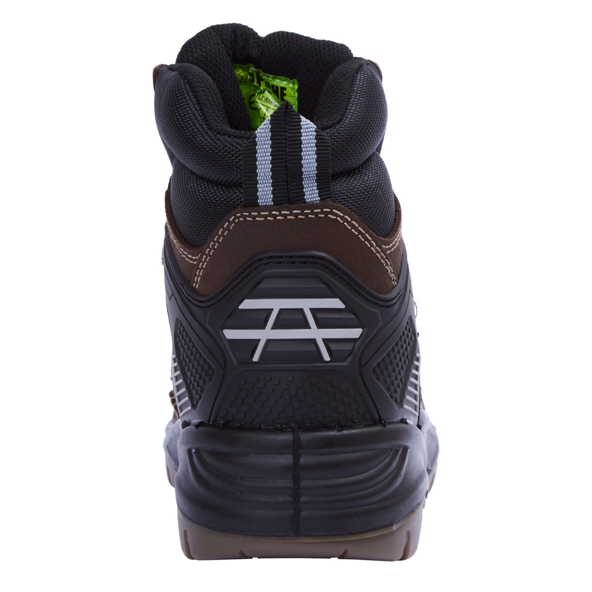 Rear view of the brown Ranger hiker, showing ankle support and pull loop.
