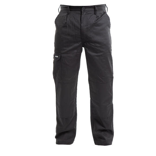 Apache Industry work trousers (APINDBLACK) in black, front profile.