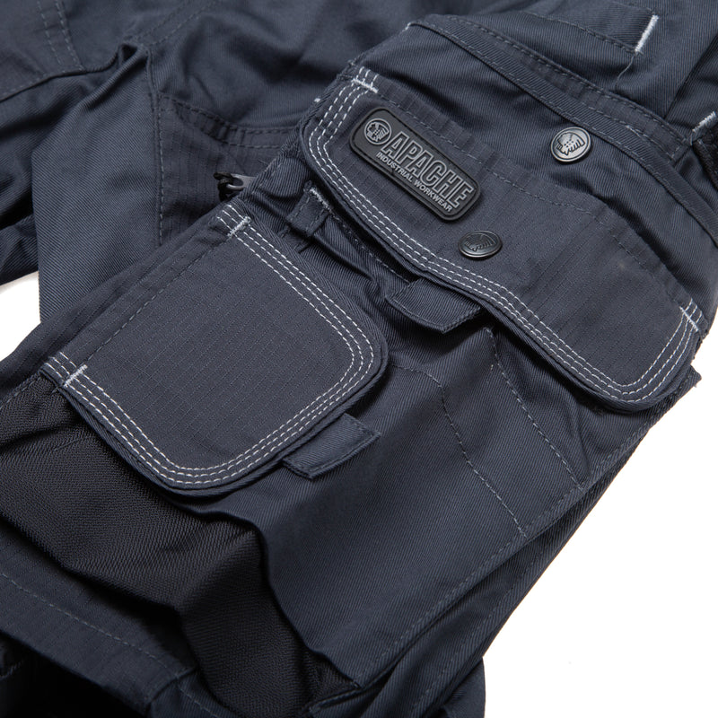 Rear view of the Apache ATS cargo shorts, detailing the back pockets.