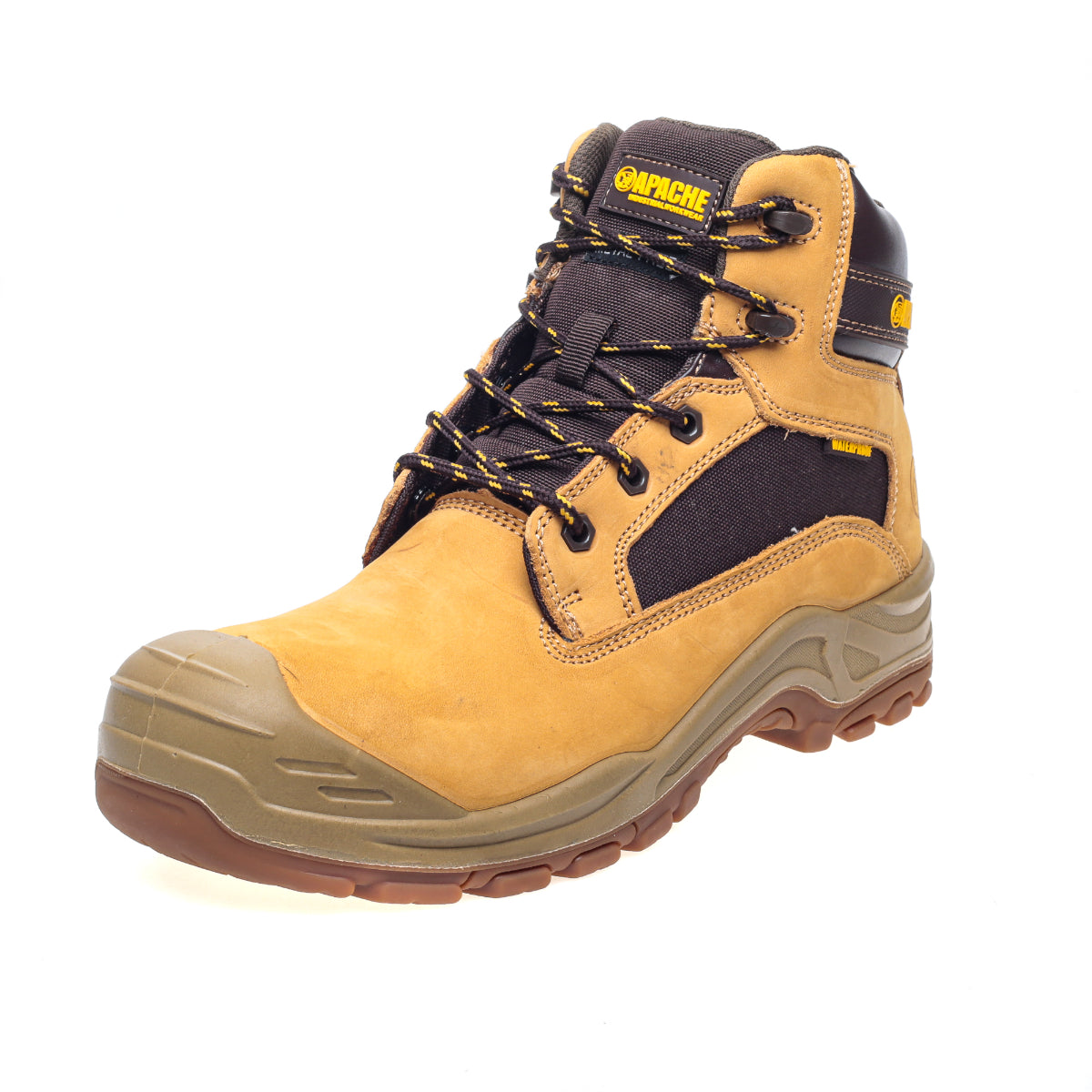 honey nubuck Apache Arizona metal-free waterproof safety boot.