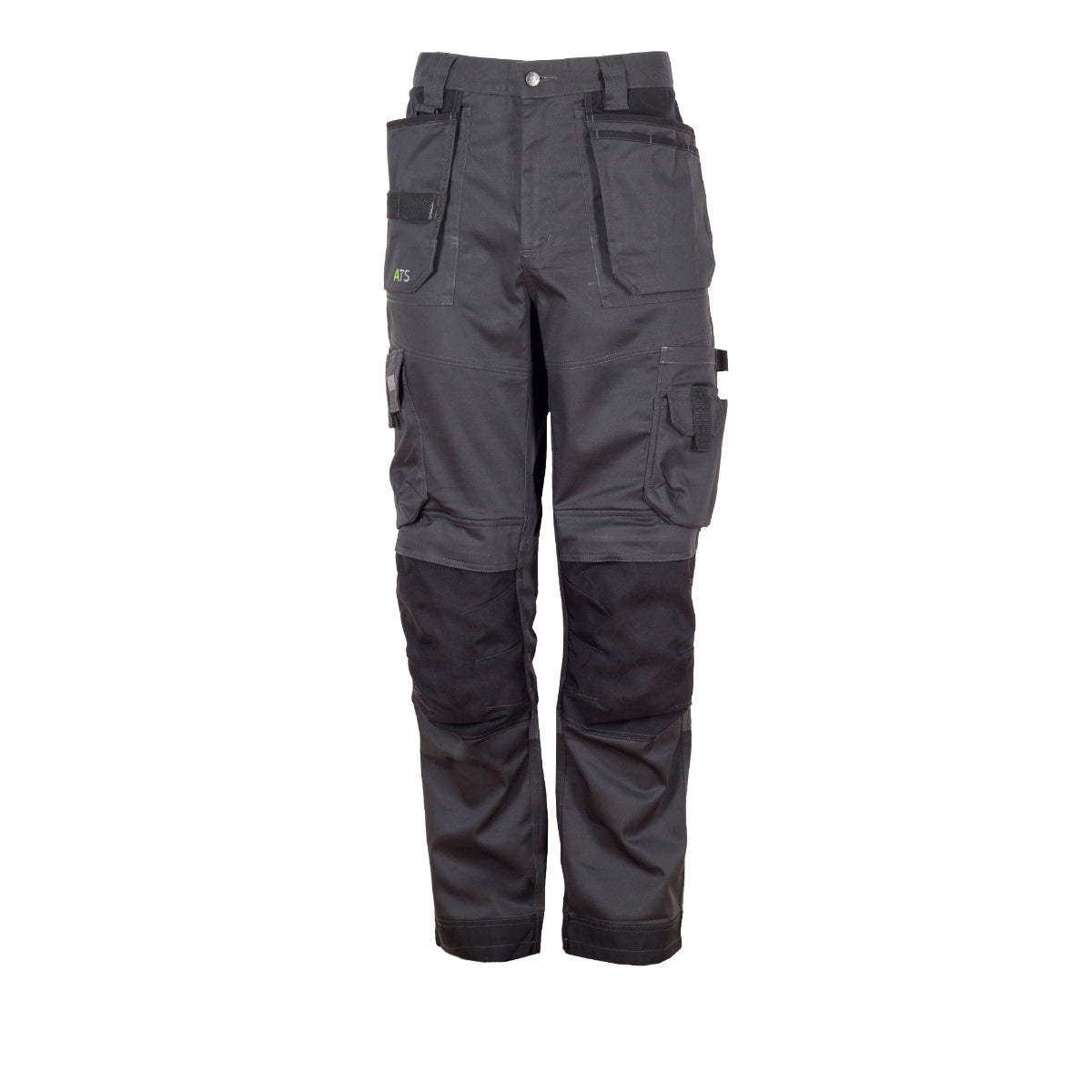 Full-length studio photo of the Apache ATS 3D Stretch Holster Work Trousers in a stylish grey