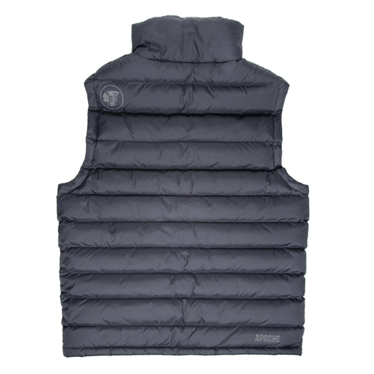 Angled profile of the black Apache ATS work gilet.