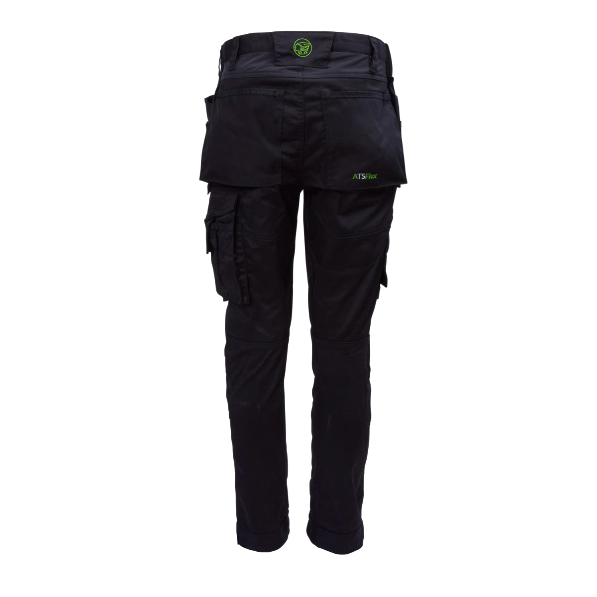 Angled side view of the Apache Bancroft slim-fit stretch work trousers.