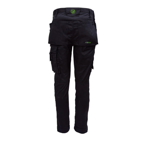 Angled side view of the Apache Bancroft slim-fit stretch work trousers.