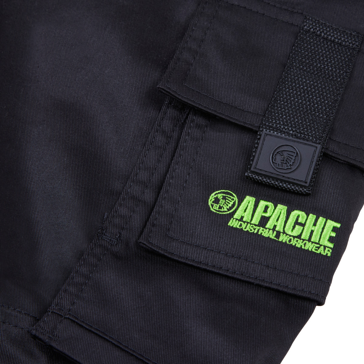 Rear view of the Apache Bancroft slim-fit stretch trousers showing back pockets.