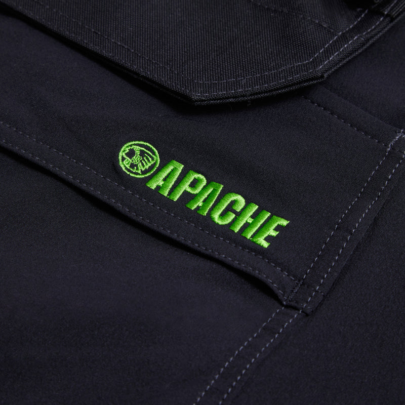 Grey Apache Whistler stretch shorts with utility pockets.