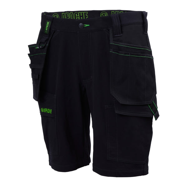 grey/black Apache Whistler work shorts with 4-way stretch.