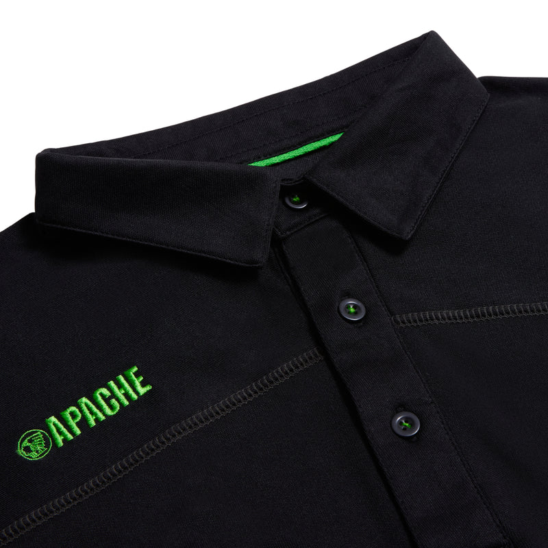 Back of the Apache Langley polo shirt, showing the clean design.