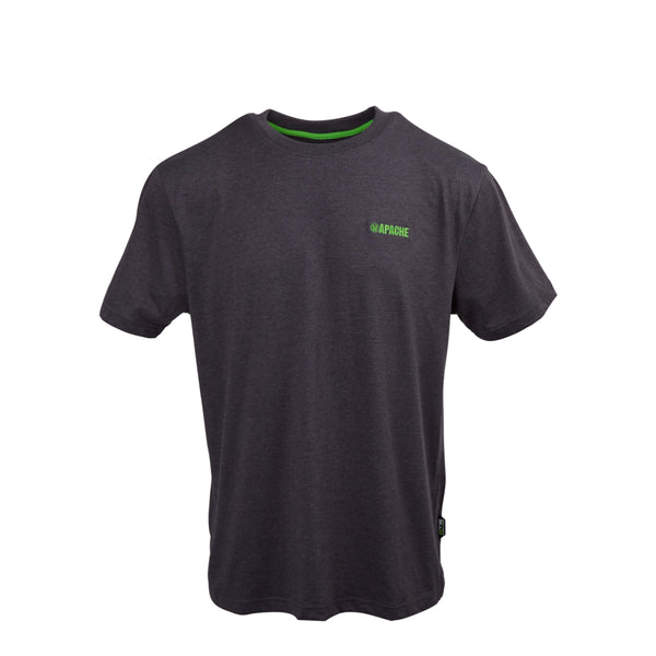 Apache Vancouver workwear t-shirt in charcoal grey, featuring a classic crew neck