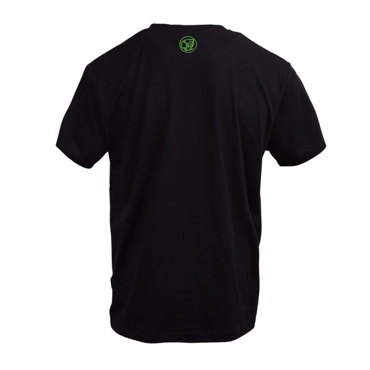 Back view of the Apache Delta t-shirt in black, showcasing its simple, comfortable fit suitable for everyday workwear.