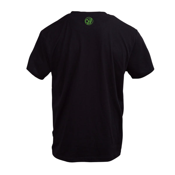 Back view of the Apache Delta t-shirt in black, showcasing its simple, comfortable fit suitable for everyday workwear.