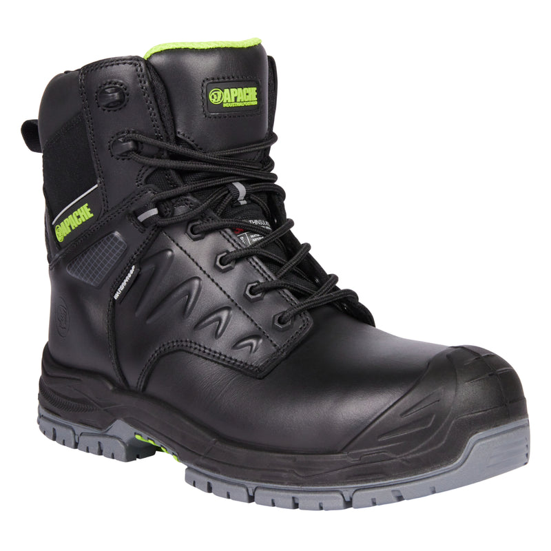 black Apache Chilliwack waterproof boot with side-zip.