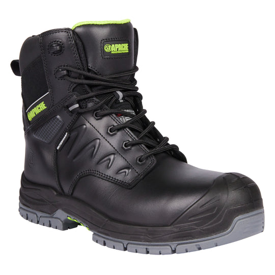 black Apache Chilliwack waterproof boot with side-zip.