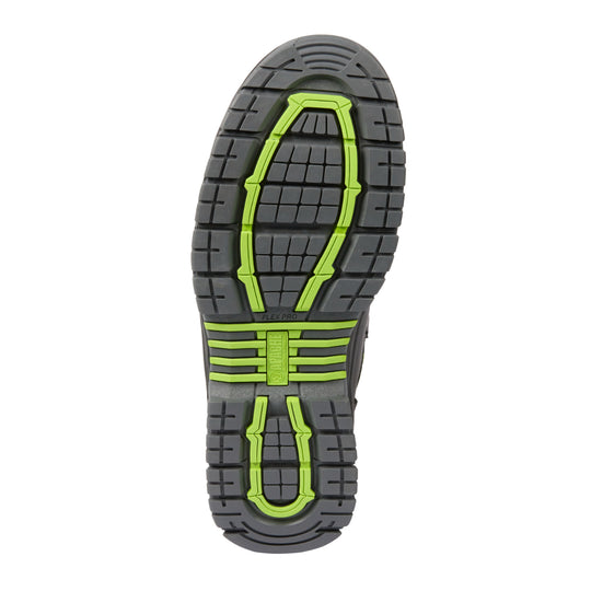 Angled view of the black Apache Cranbrook boot showing its robust design.