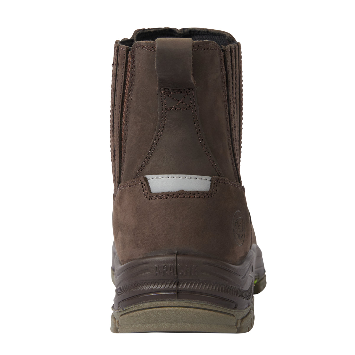 Rear view of the Wabana boot, highlighting the heel and elastic gusset.