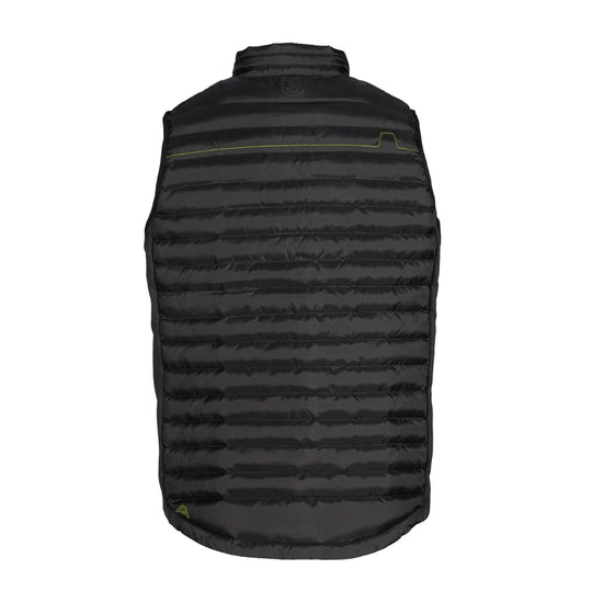 Angled side view of the black Apache Picton stretch gilet.