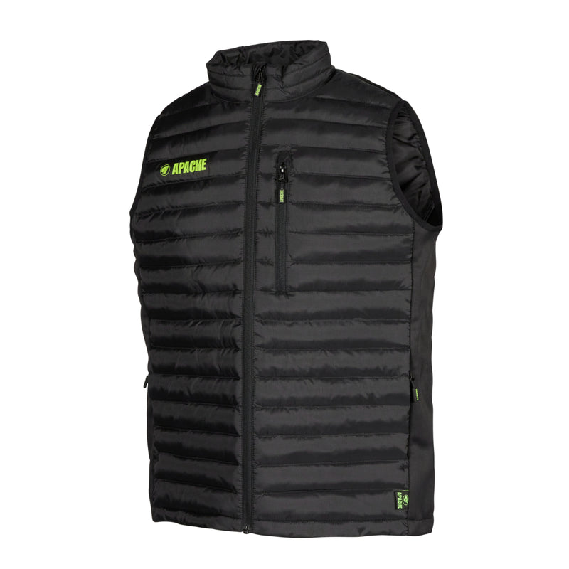 Rear view of the Apache Picton gilet, showing the stretch panels.