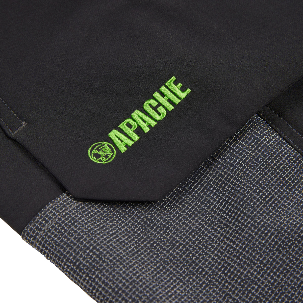 Black Apache Watson work joggers, showing the design of the back pockets and the comfortable stretch fabric.