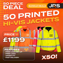 50x Printed Hi-Vis Bomber/Traffic Jacket Bundle