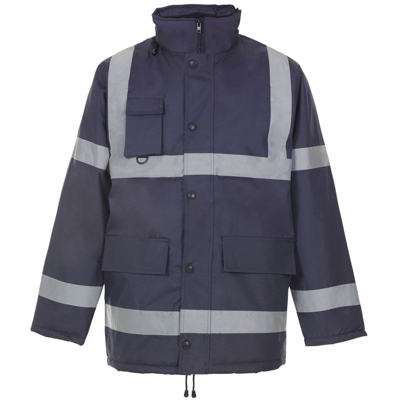 A waterproof and durable Supertouch Security Parka With Tape for all-weather protection.