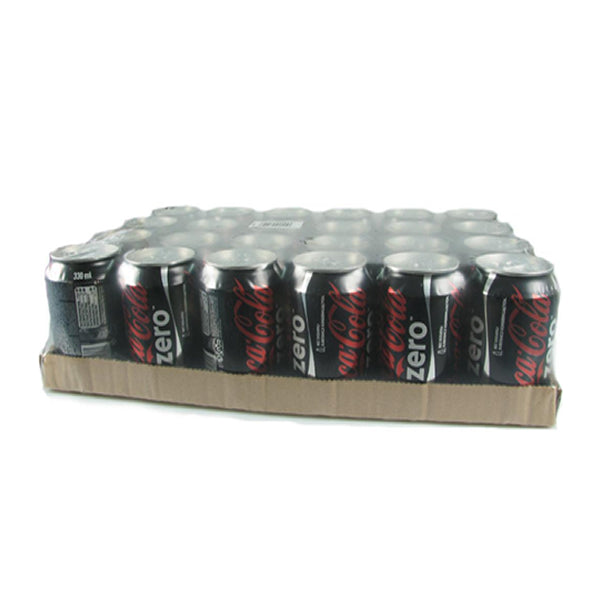 Coca Cola Coke Zero Soft Drink 330ml Can – (Pack of 24)