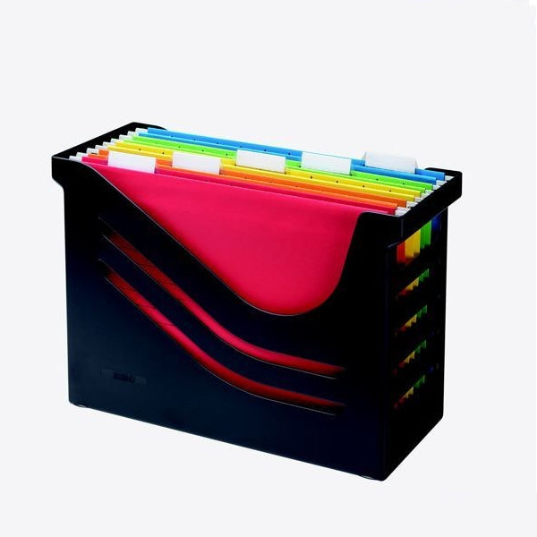 Jalema Recycled Office Box With 5 Suspension Files A4 Black 2658026998