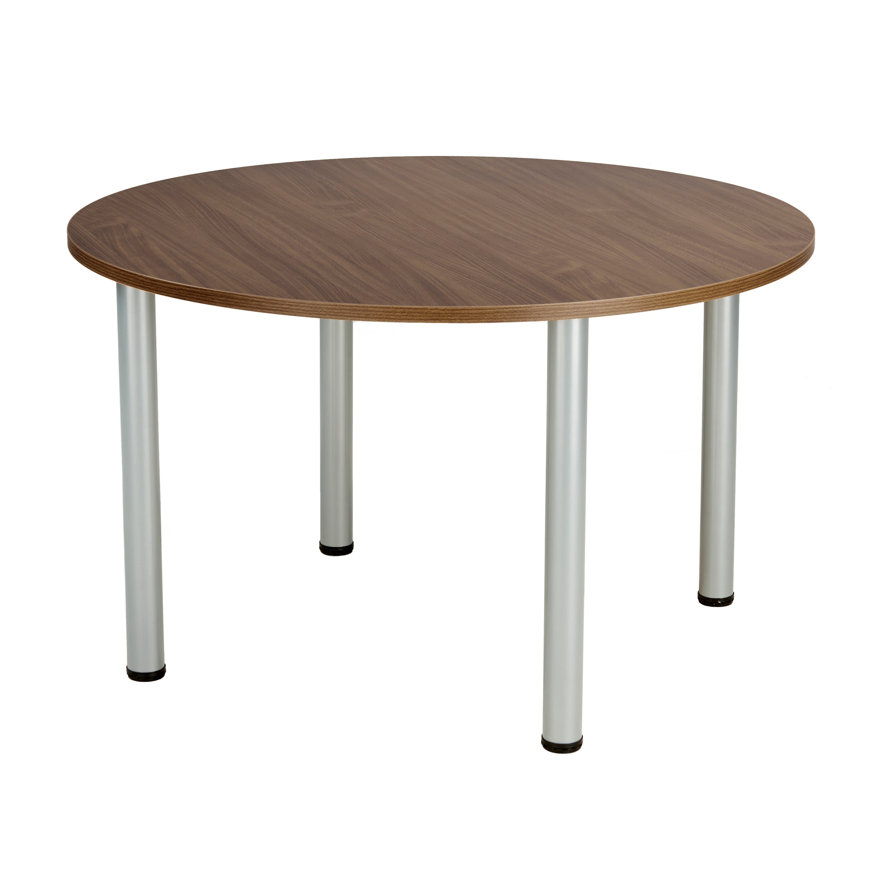 Jemini Circular Meeting Table 1200x1200x730mm Walnut Kf840193