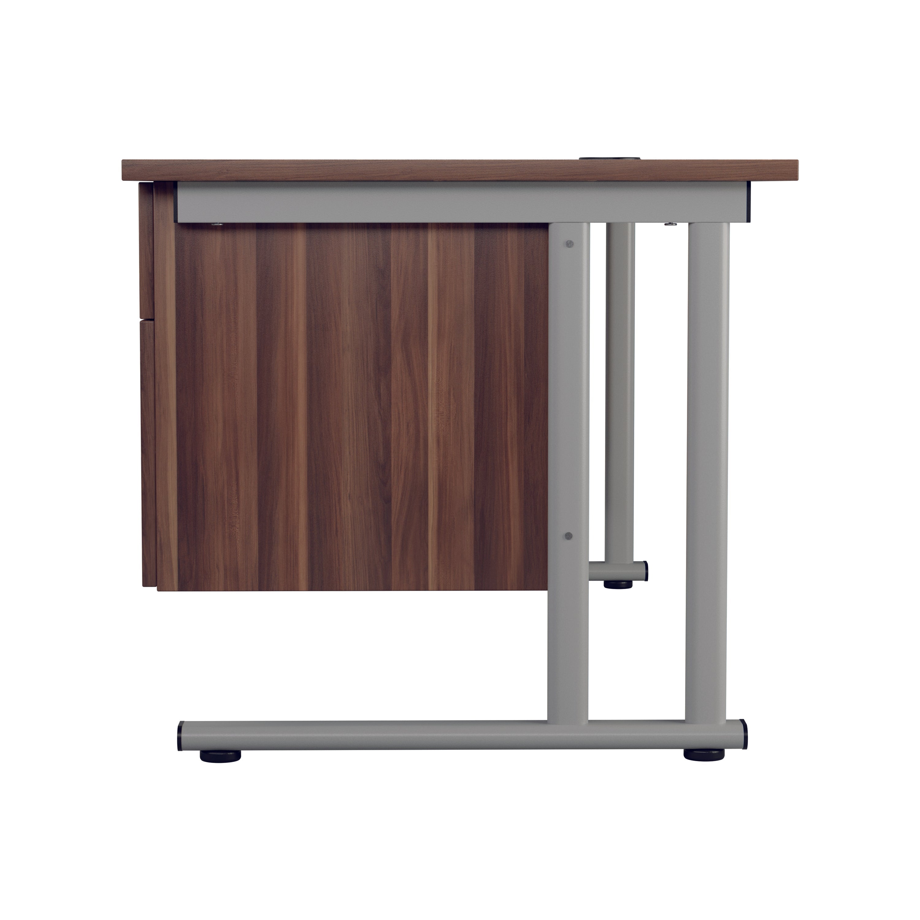 Jemini 2 Drawer Fixed Pedestal 404x655x495mm Dark Walnut Kf74412