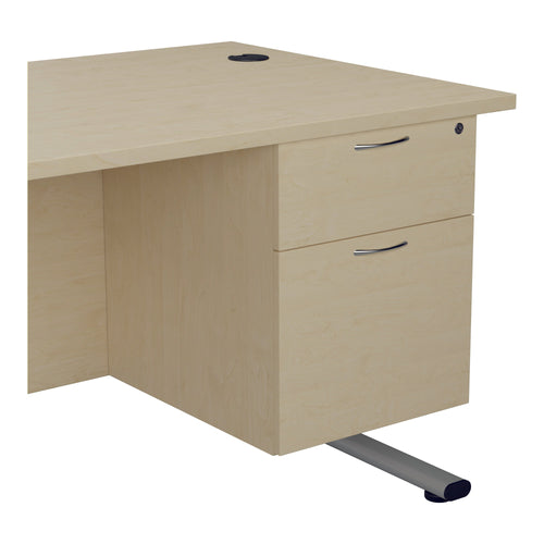 Jemini 2 Drawer Fixed Pedestal 404x655x495mm Maple Kf74414