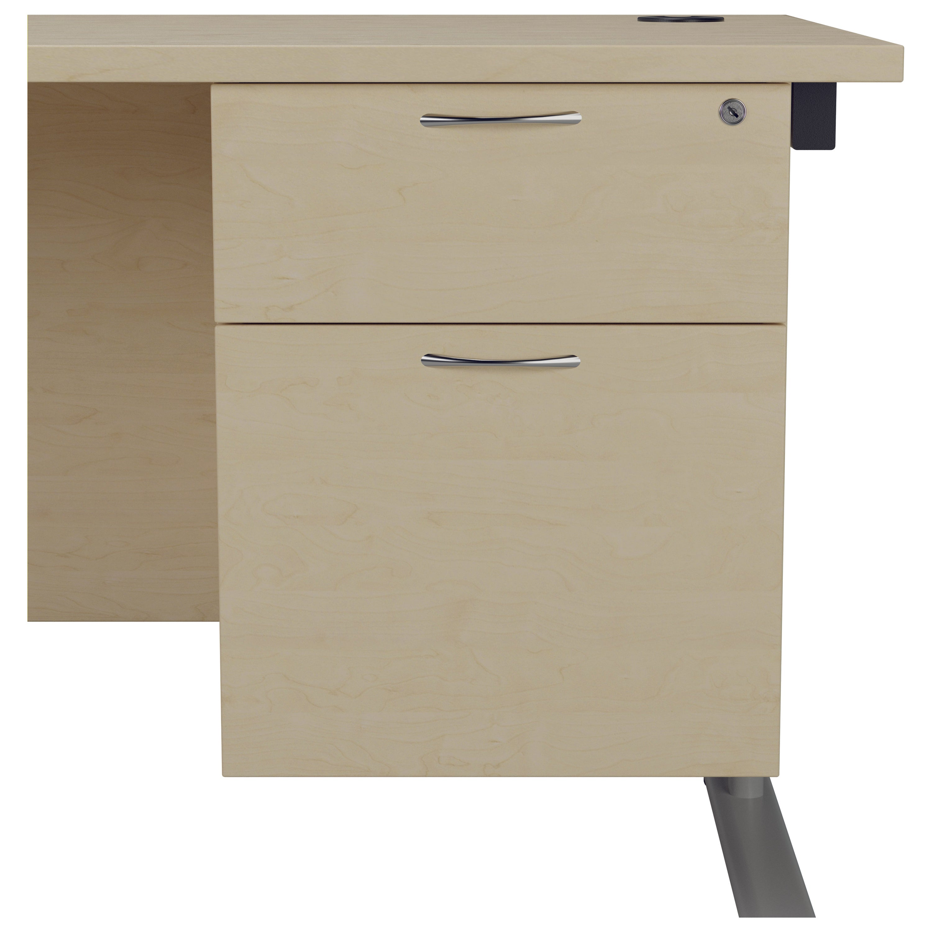 Jemini 2 Drawer Fixed Pedestal 404x655x495mm Maple Kf74414