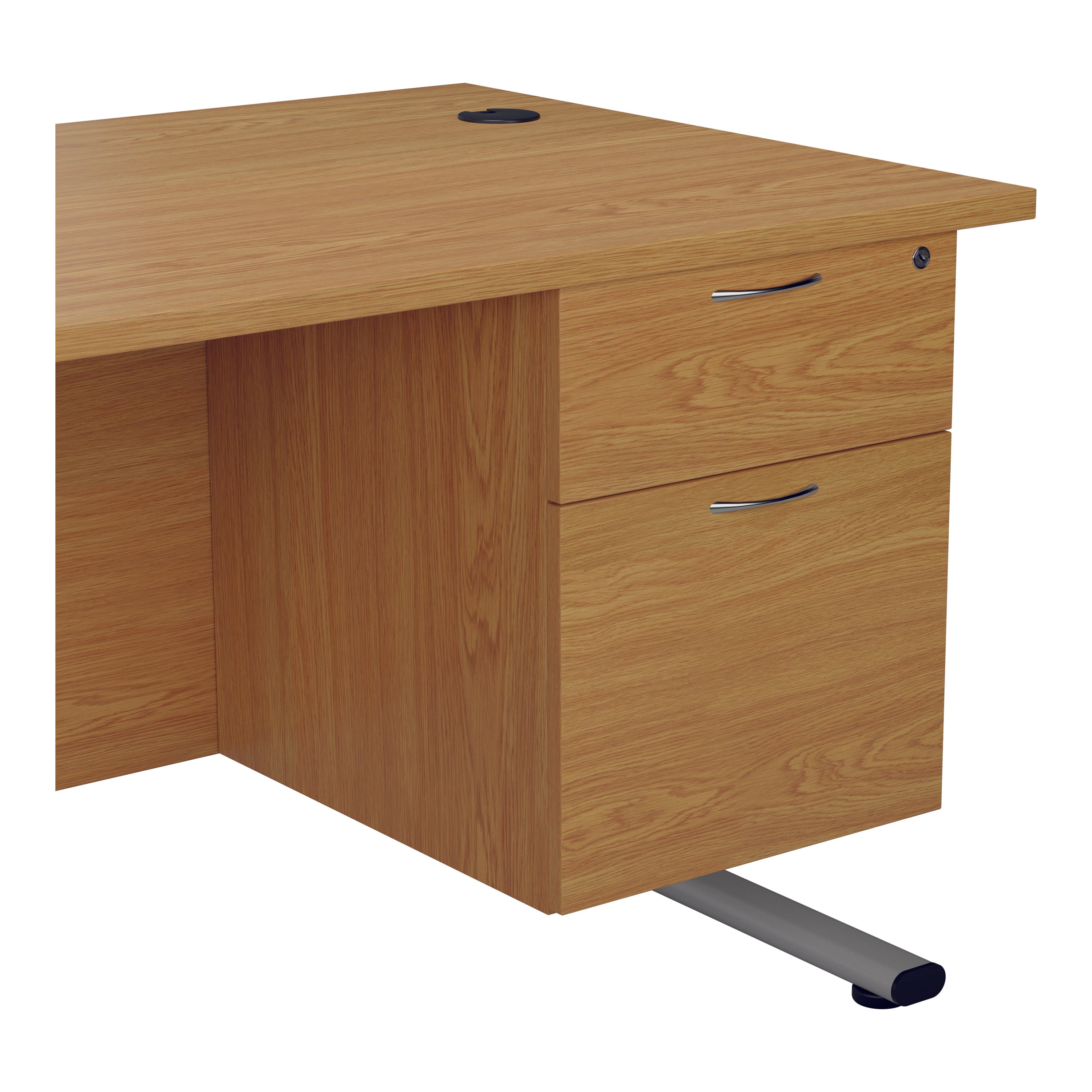 Jemini 2 Drawer Fixed Pedestal 404x655x495mm Nova Oak Kf74415