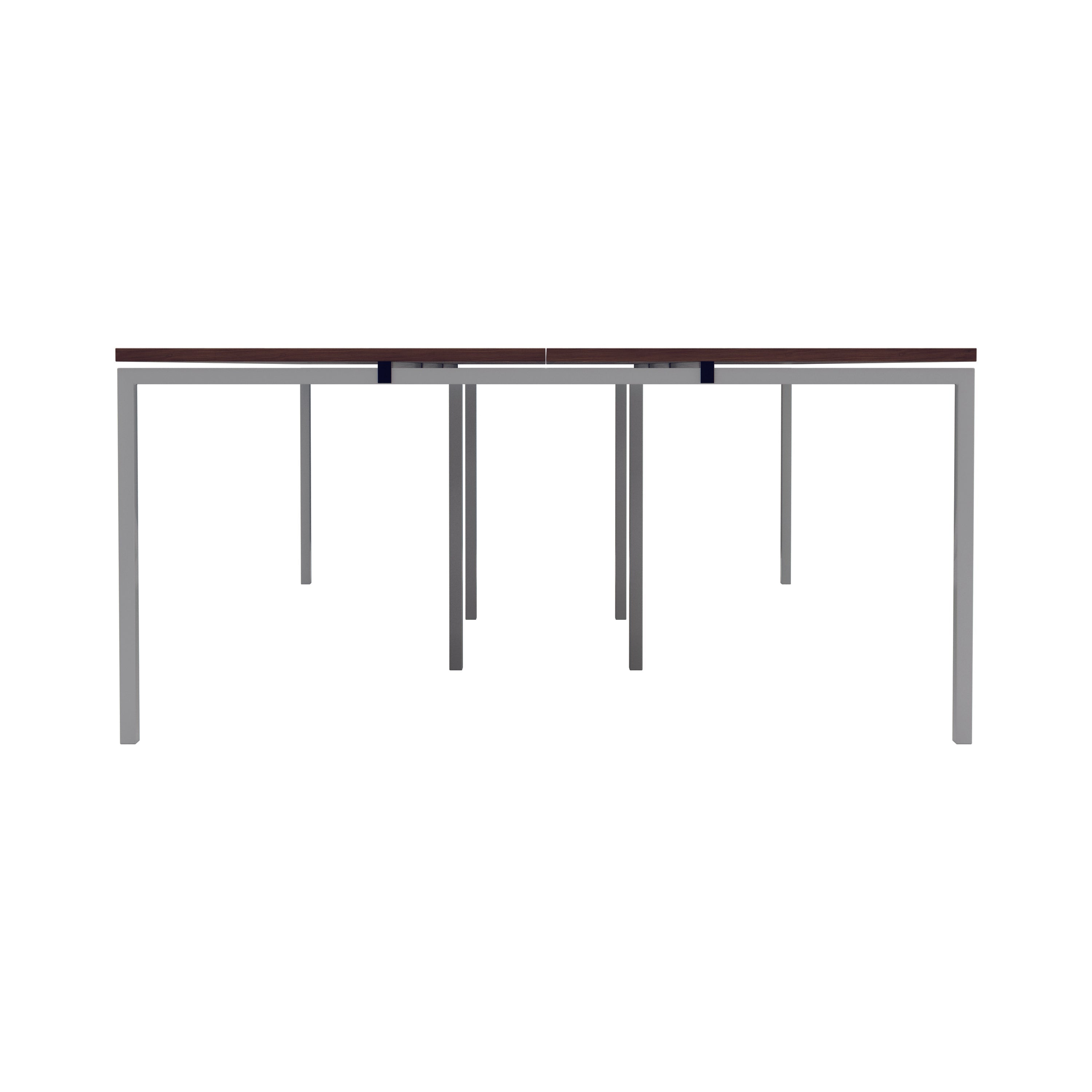 Jemini 6 Person Bench Desk 4800x1600x730mm Dark Walnut/white Kf809555